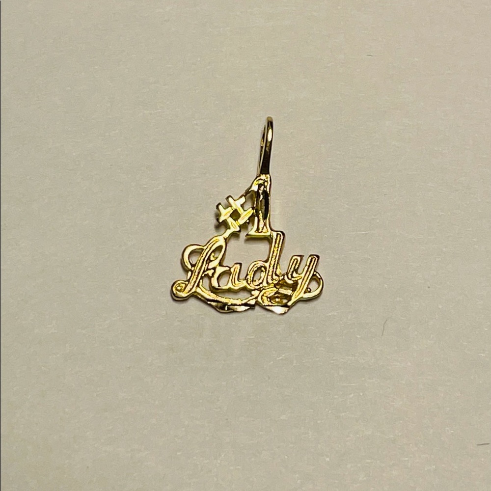 14K Yellow Gold “#1 Lady” Pendant